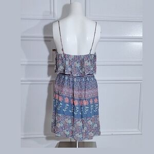 Bohemian Waterfall Floral Paisley Dress- S